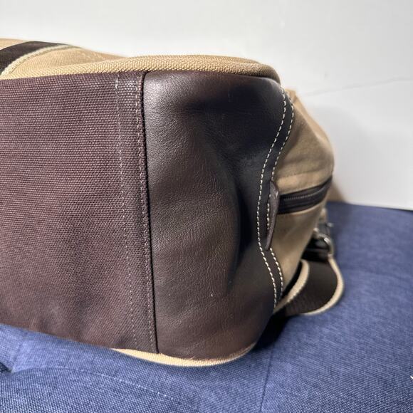 Coach Heritage Web Canvas Weekender Duffle Bag Carry On Travel 20" Tan F70582 - Picture 9 of 16